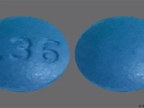 Xanax round blue pill